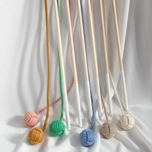 🎣 매듭공 낚시대 고양이 장난감