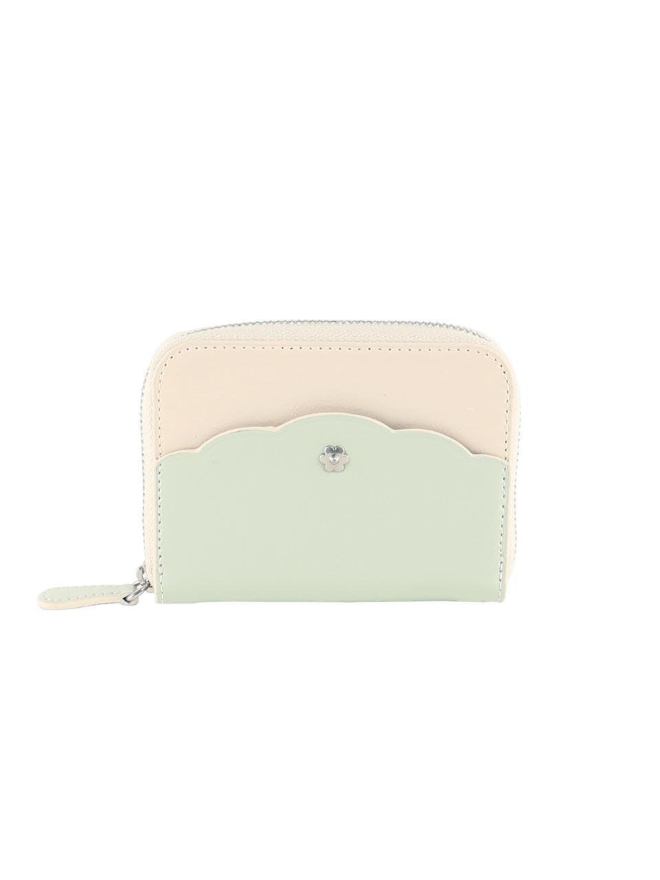 [7/5 배송시작]Florine zipped wallet - ivory & soft mint