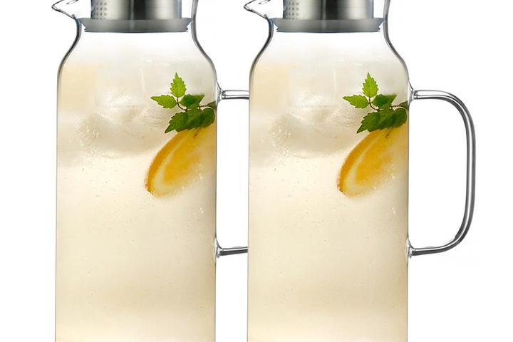 내열유리물병 1+1 물병 물통 1.8L