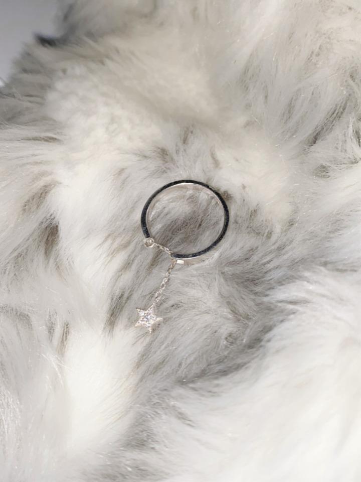 (Silver 925) chain star ring