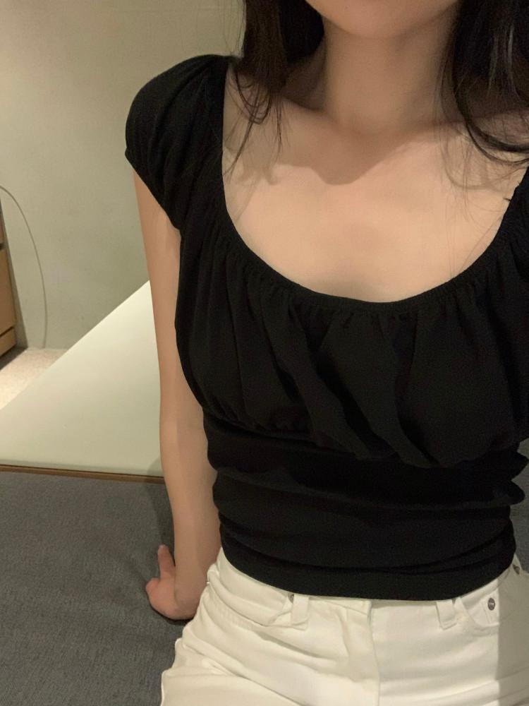 베리 셔링 티셔츠 (2color)