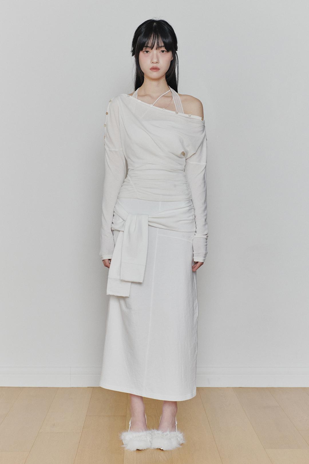 JENNIE BUTTONED TOP (SS ver.) ivory