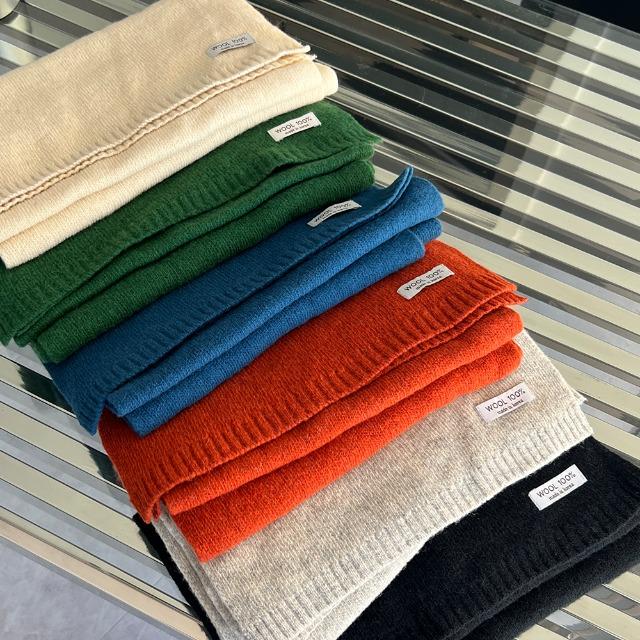 크레이지 진짜 울 100% 니트 머플러(7color)