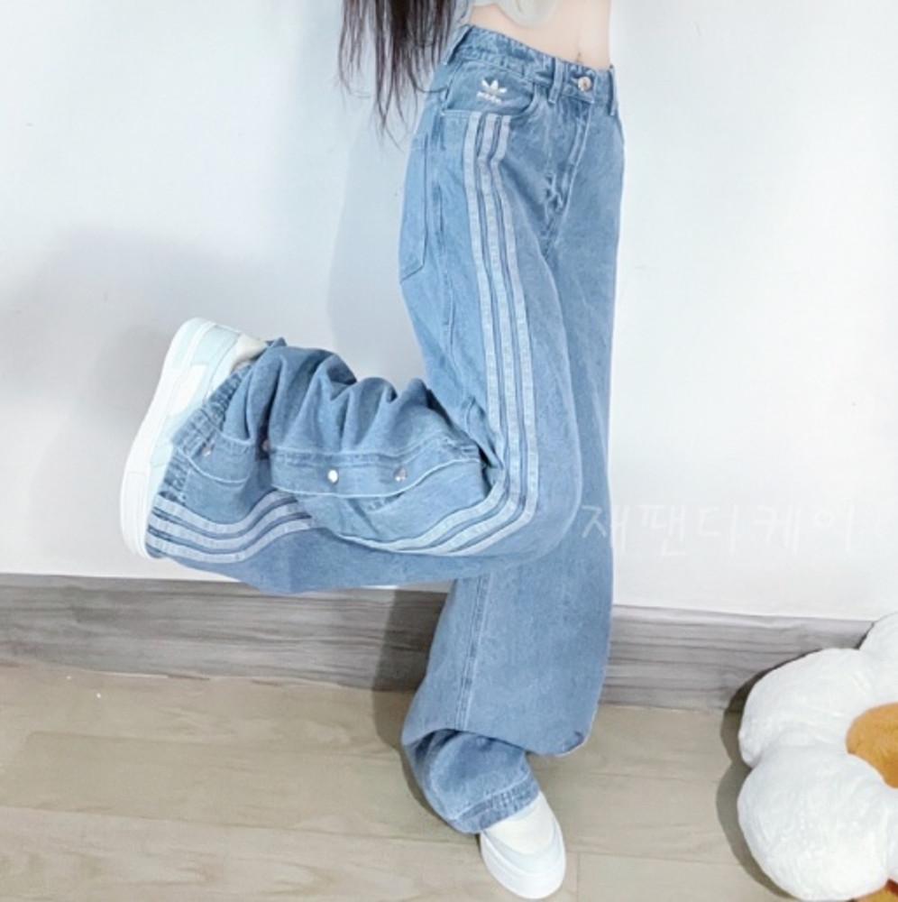 아디다스 데님 팬츠 오리지널 IS5249