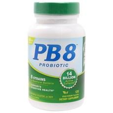 뉴트리션나우 PB8 프로바이오틱 140억 베지테리안 캡슐 글루텐 프리  120개입, 1개