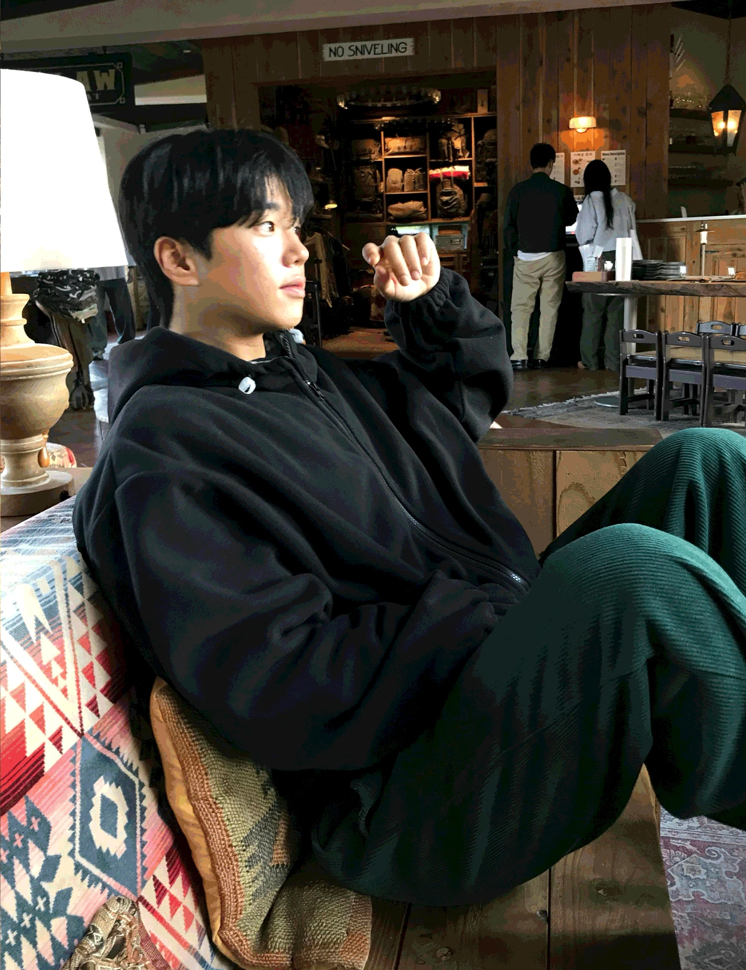 기모 해링본 후리스집업