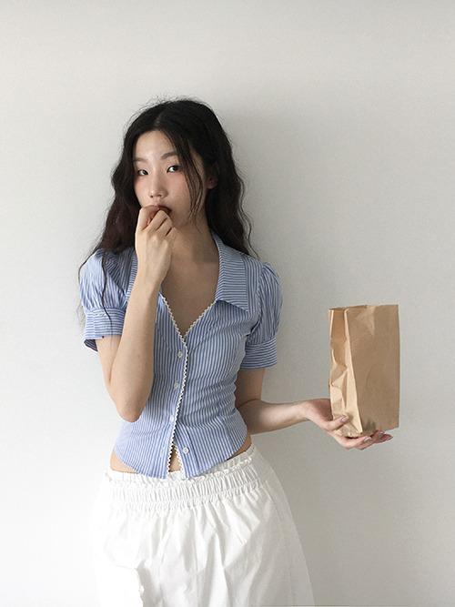 [CLaddA] lace princess shirt ver.2, light blue