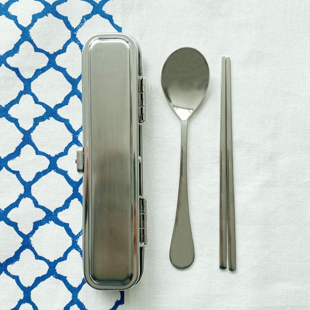 스텐 휴대용 수저케이스 도시락 무소음 어린이 수저통 수저세트 유치원 소세트