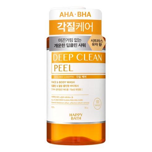 해피바스 딥클린 아하바하 각질케어 올인원 바디워시 시트러스 향, 900g, 1개 - 바디워시 | 쿠팡