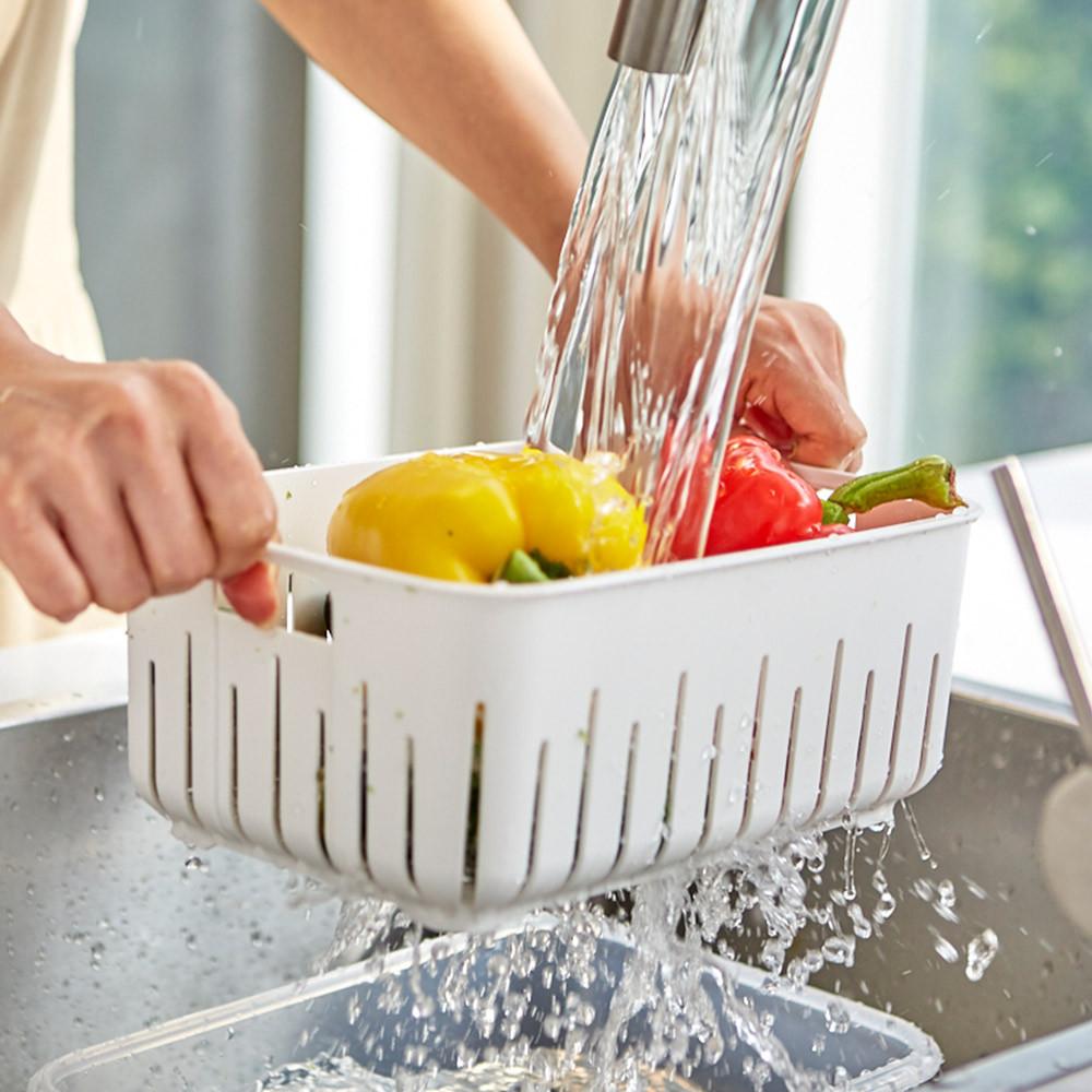 나누담 신선 채반 용기(화이트) 4000ml