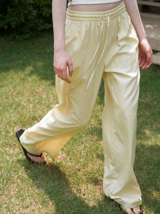 Summer Wide Banding Pants_BUTTER YELLOW