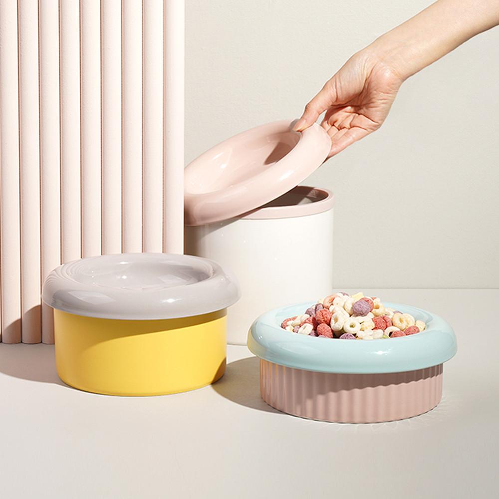 보울보울 강아지밥그릇 고양이 식기 물그릇 헬로 도넛볼 세트 7cm