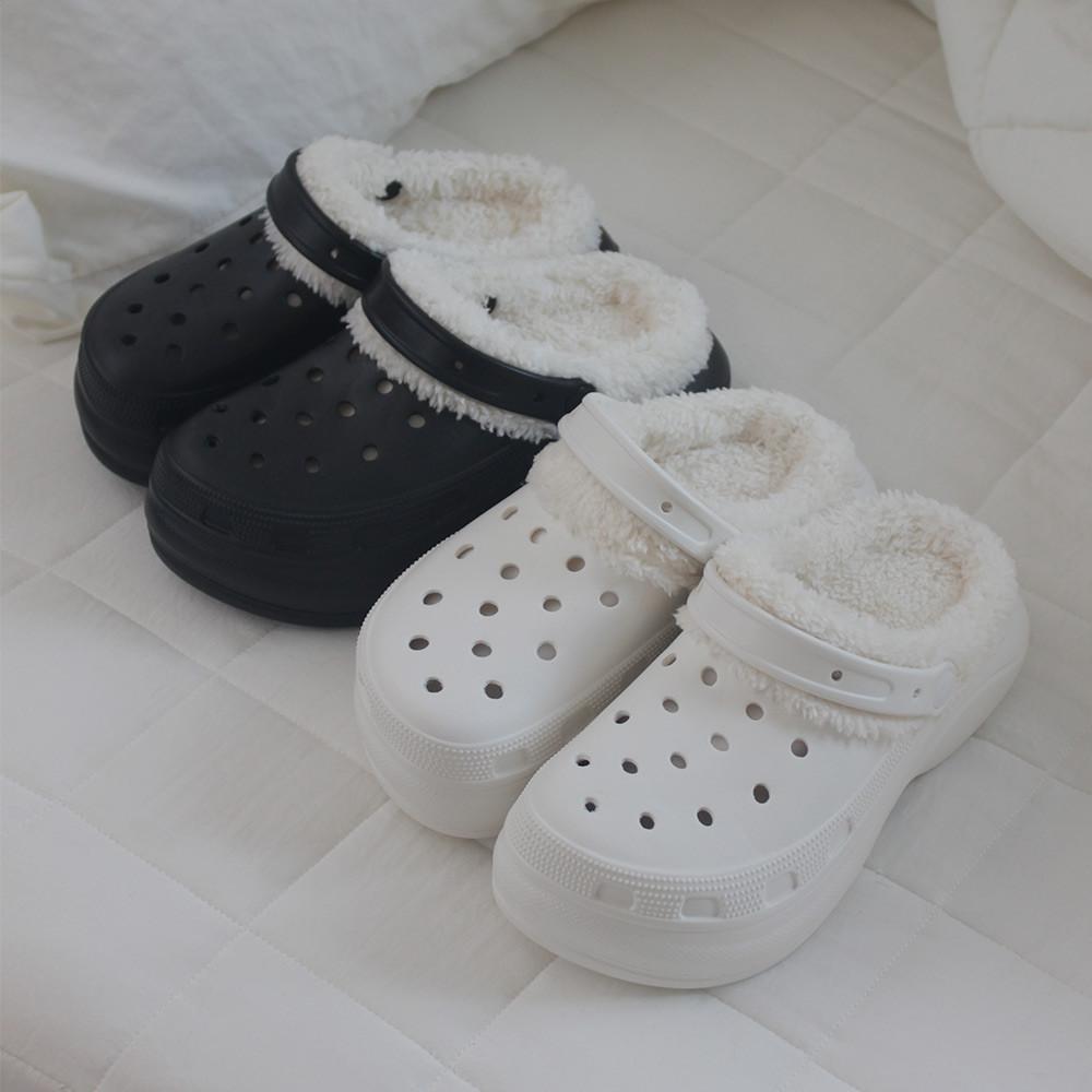 [당일출고]Winter Slippers 털 슬리퍼 2color 통굽 겨울슬리퍼