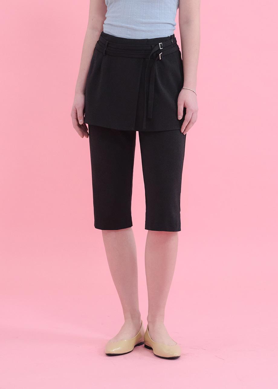[25-36]  Justin Capri Skirt Pants  저스틴 카프리 스커트 팬츠 (봄-여름-격식룩-클래식-데일리룩-출근룩-유니크-캐주얼-스커트팬츠-카프리팬츠-레이어드-체형커버-자체제작)