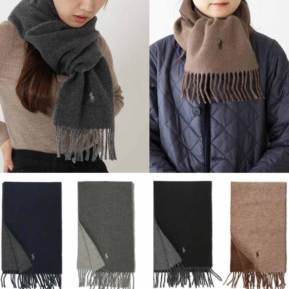 [백화점판] 폴로 머플러 포니로고 리버시블 울 시그니처 곰돌이랄프로렌 여자 남자 목도리