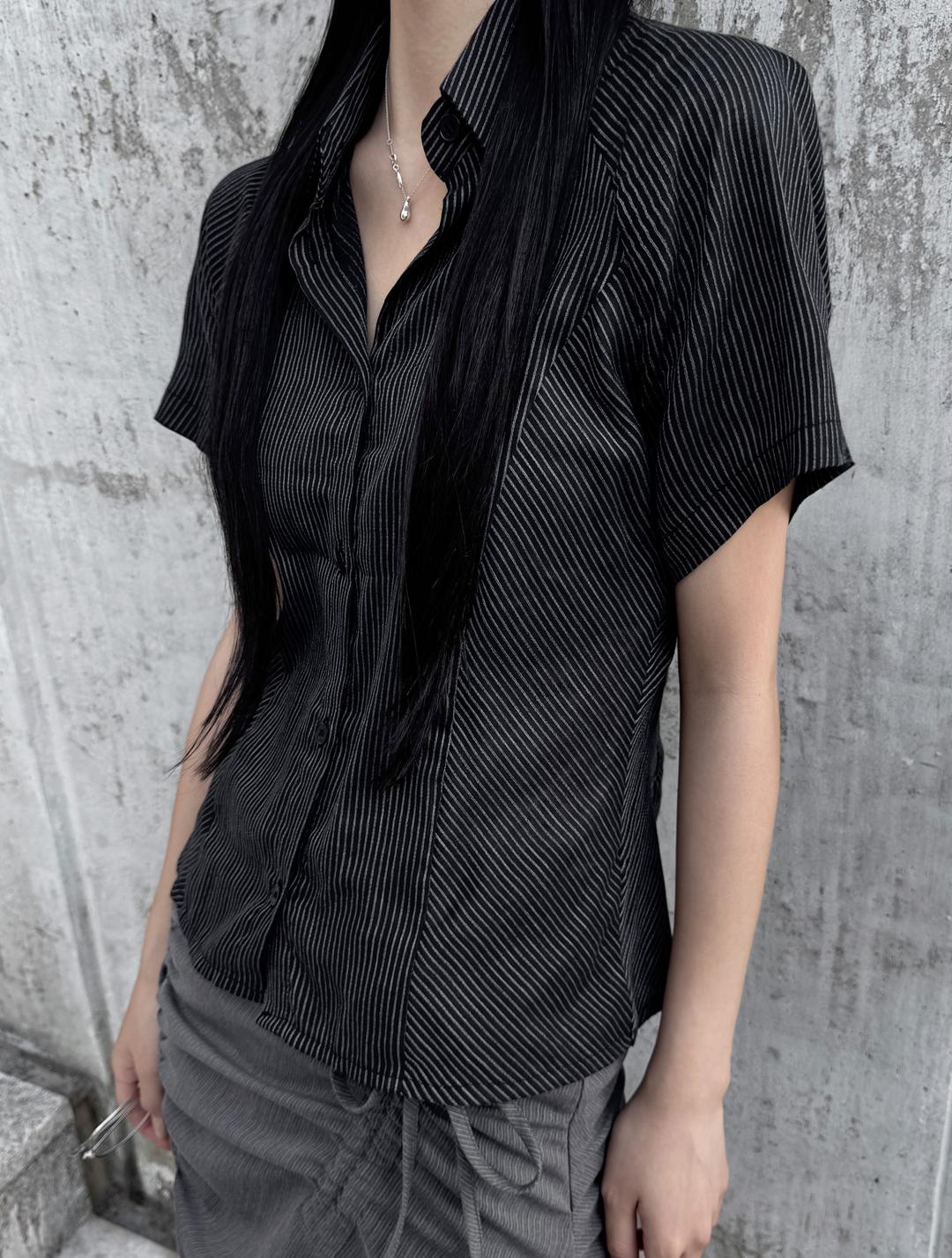 이은 Haze Striped Shirt