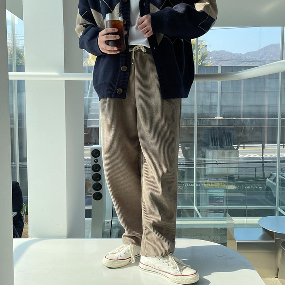 [PB.86] 고중량 도톰 코듀로이 와이드 밴딩 스판 팬츠