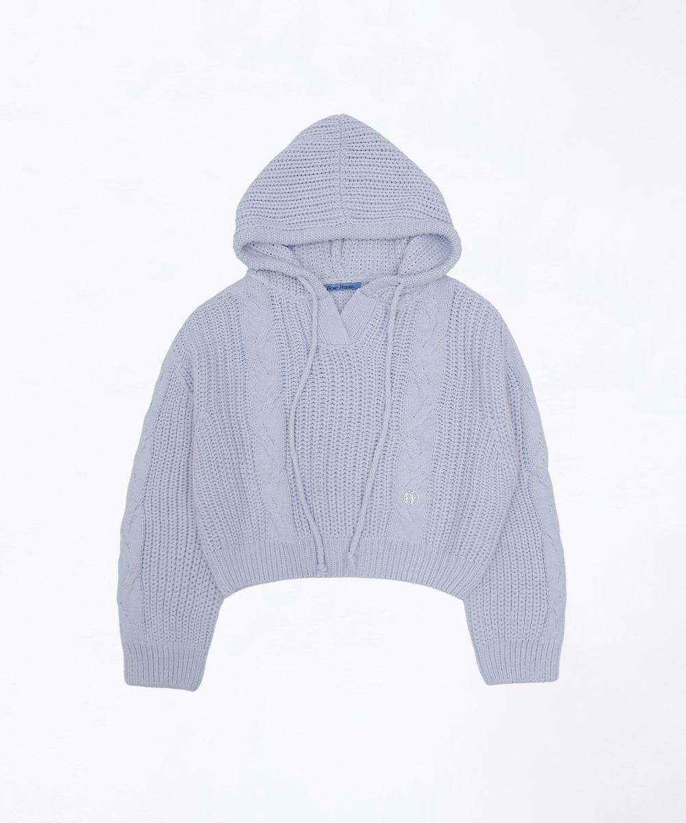 로제프란츠 Mellow Hood Knit [Sky Blue]