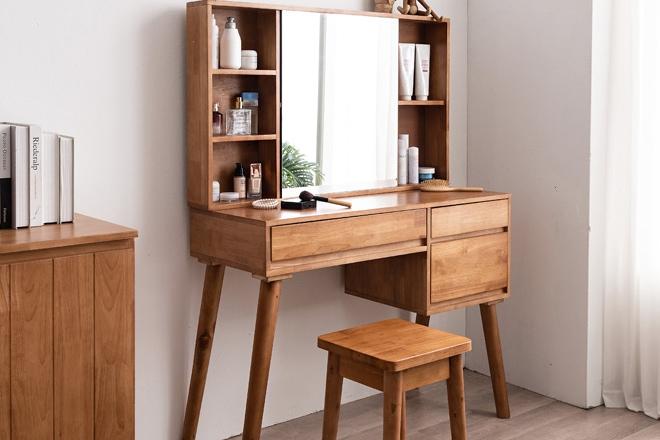 헤나 엘 수납 원목 화장대 세트