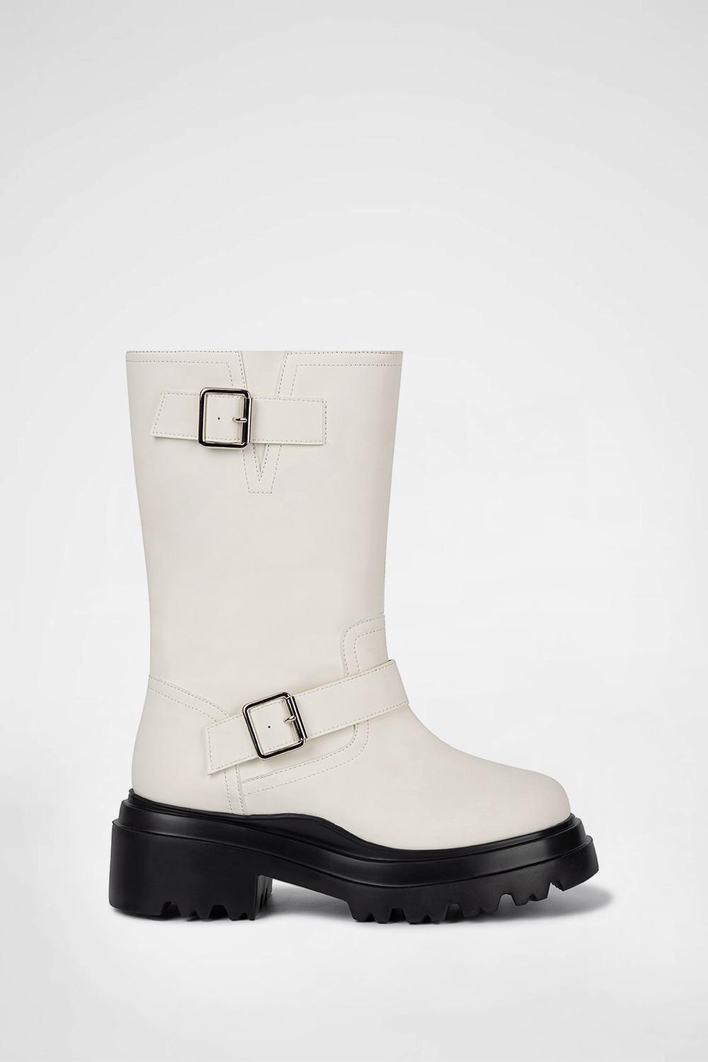 [6/9 이후 순차발송] CITY BUCKLE RAIN BOOTS / IVORY