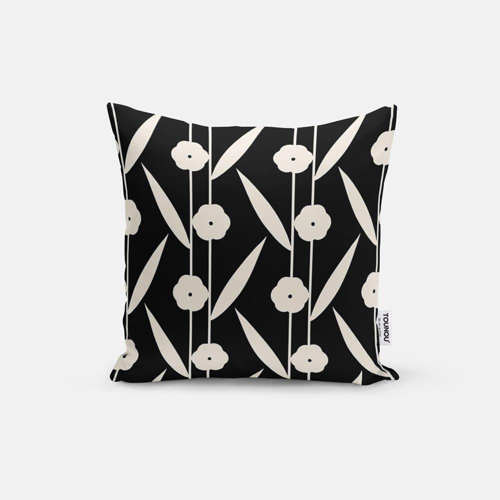 Flower_True black 쿠션