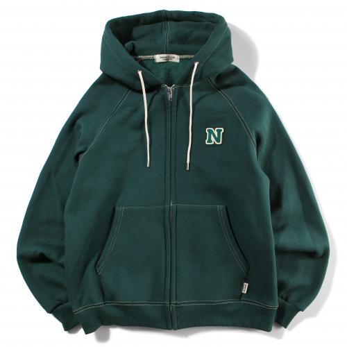 DW N로고 후드집업 - 다크그린