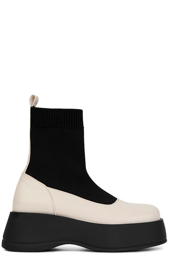 라벨 투톤 부츠