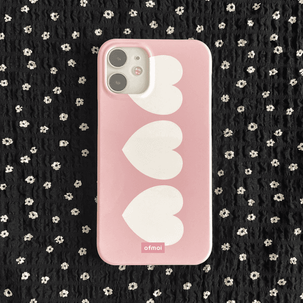 [phone case] cutie heart glossy hard