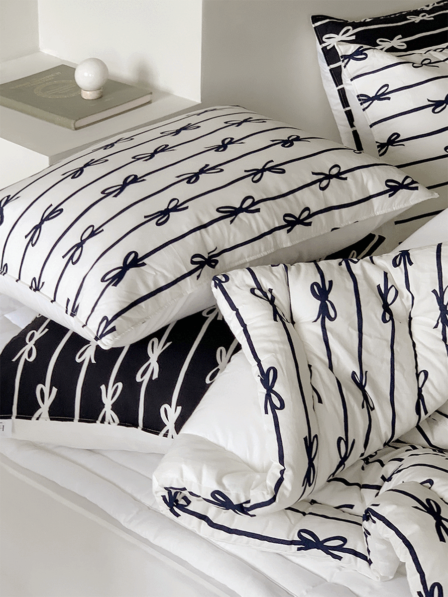 리본 소프트 차렵침구 - 4COLOR (S/Q/K)