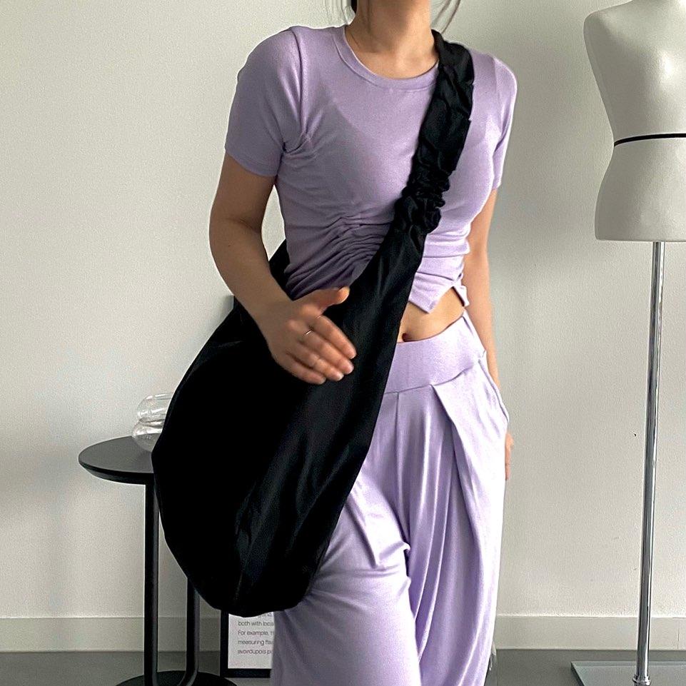 스트링조절!여행가방 투웨이 보부상백 큰가방 빅사이즈 셔링 캐주얼룩 대학생 공책가방 수납 숄더백 크로스백