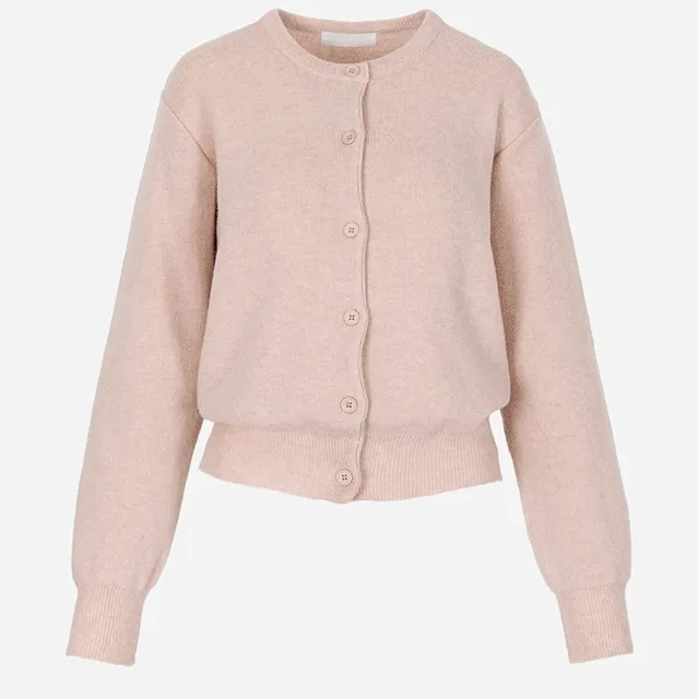 [NEW 신상 할인] BASIC ROUND NECK KNIT CARDIGAN 베이직 라운드 니트 가디건 무지 긴팔 가디건