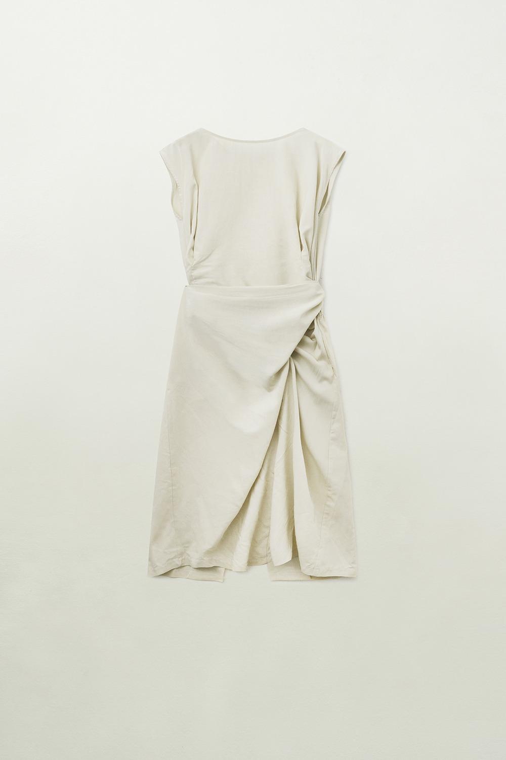 5th/Drape flow dress (Light yellow)