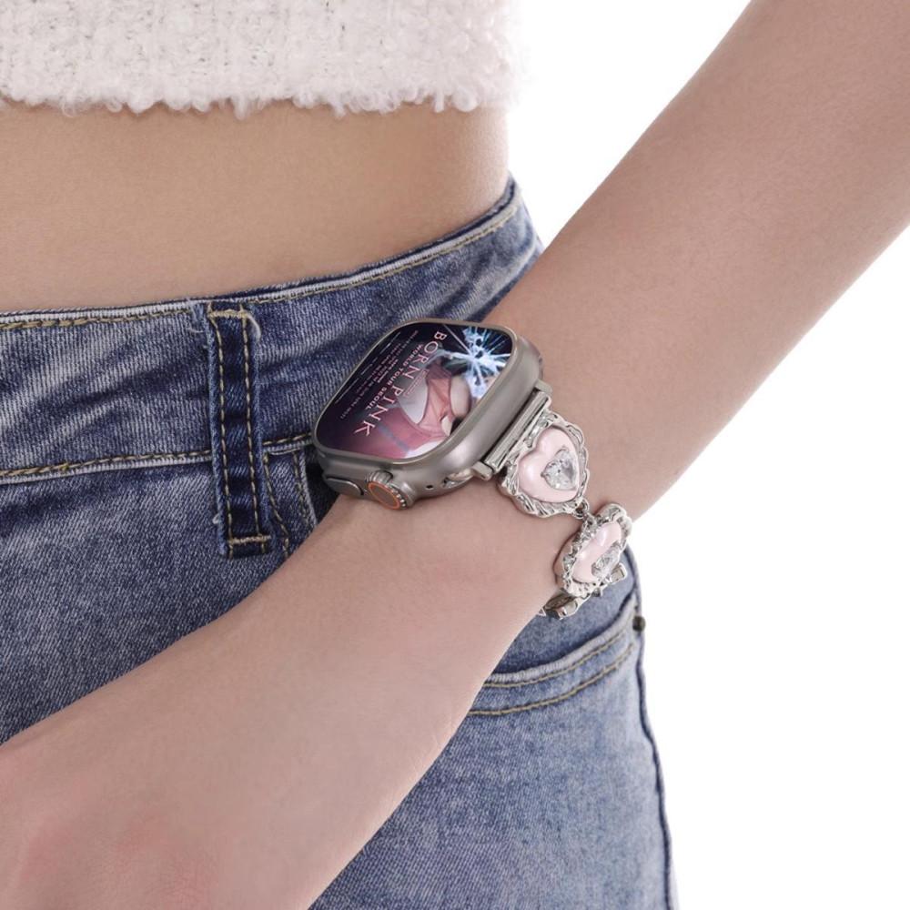 수심 Heart Silver Watch Strap 하트 실버 애플워치 스트랩 메탈 줄