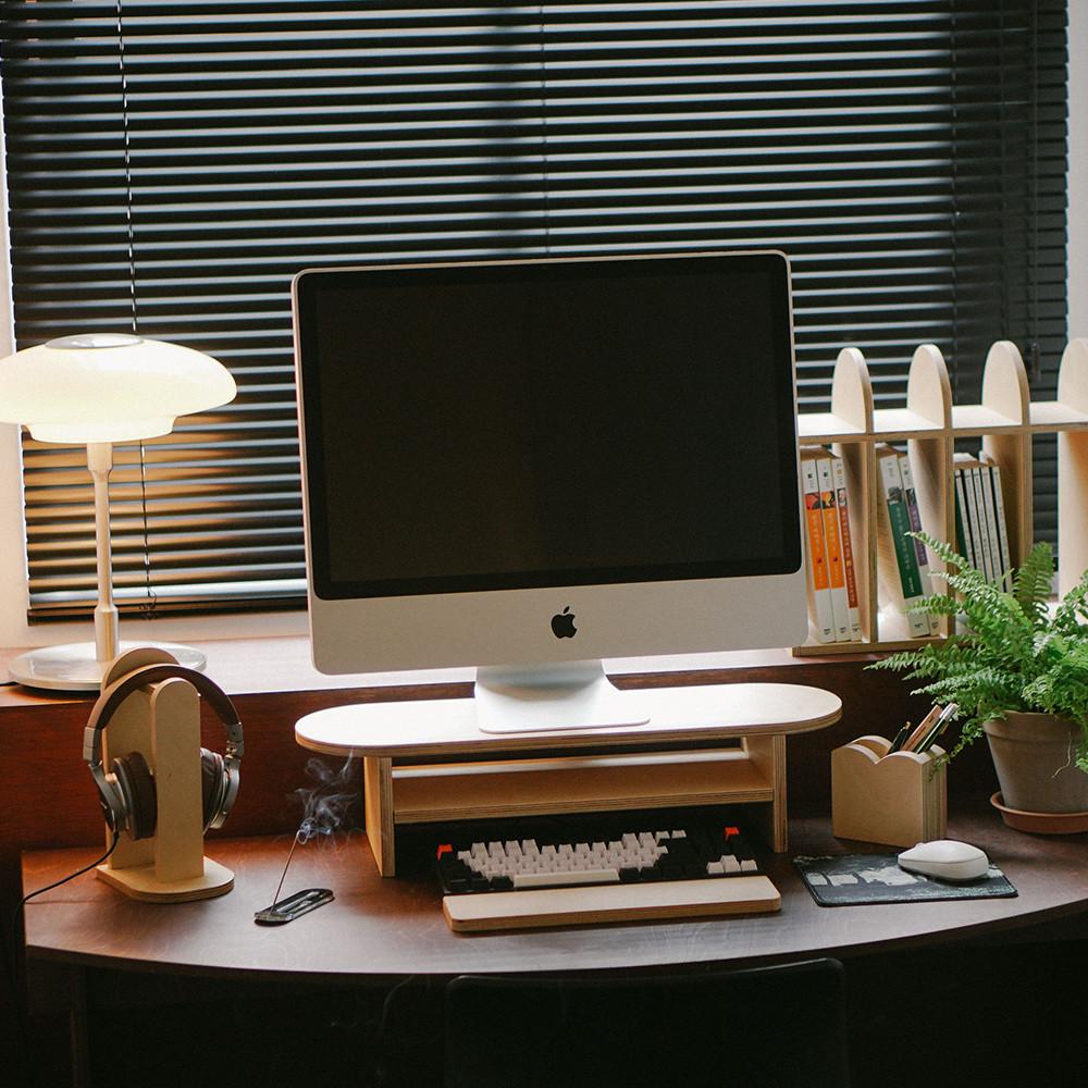 오니프 우드 모니터 받침대 630폭 2단