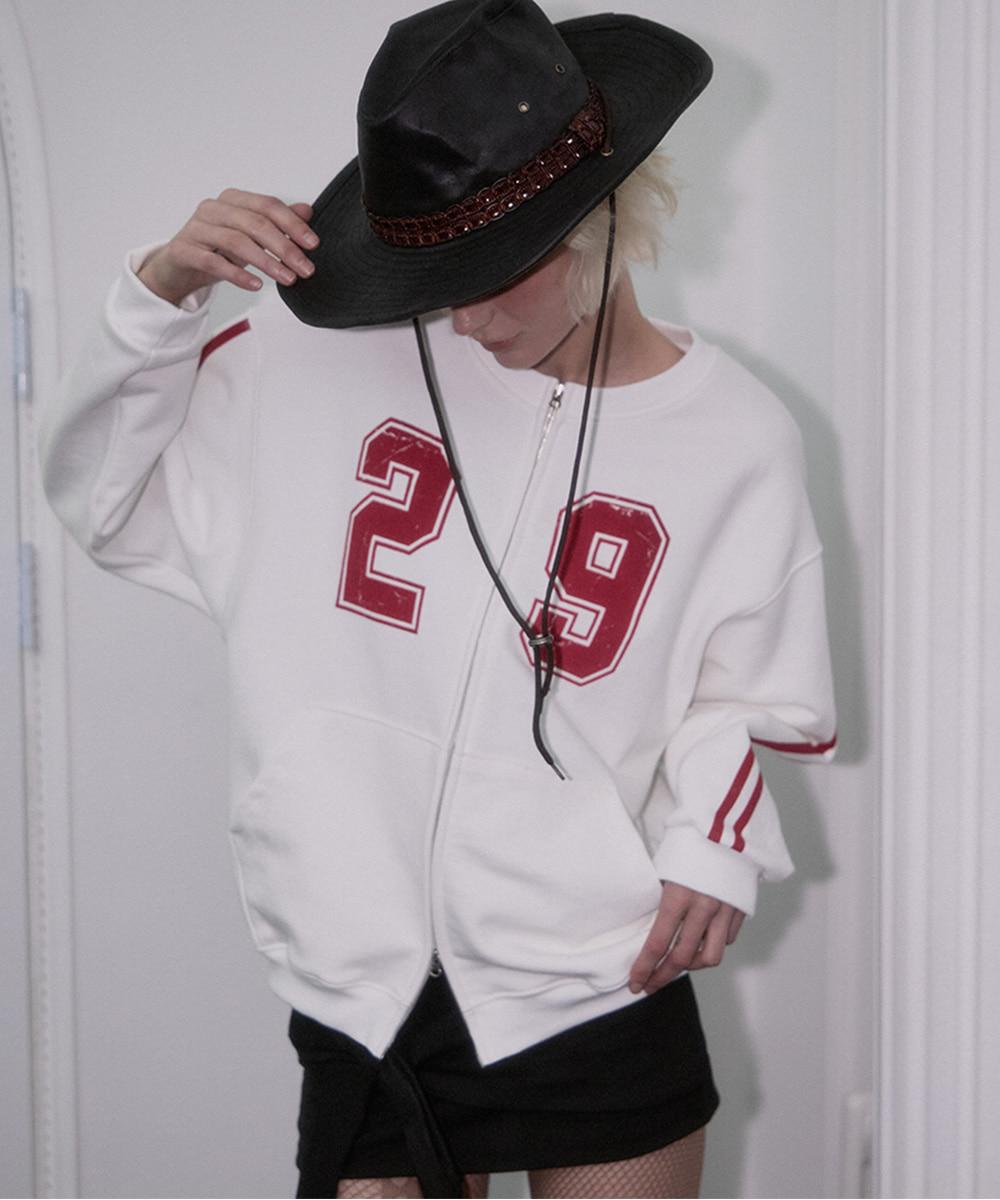 Star Track Sweat Zip-up [Ivory]