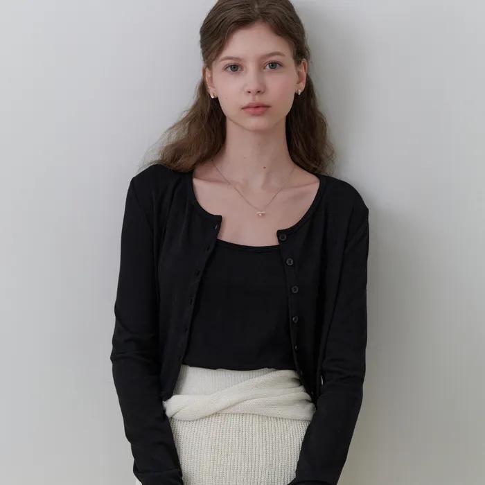 Rosemary cardigan set (black)