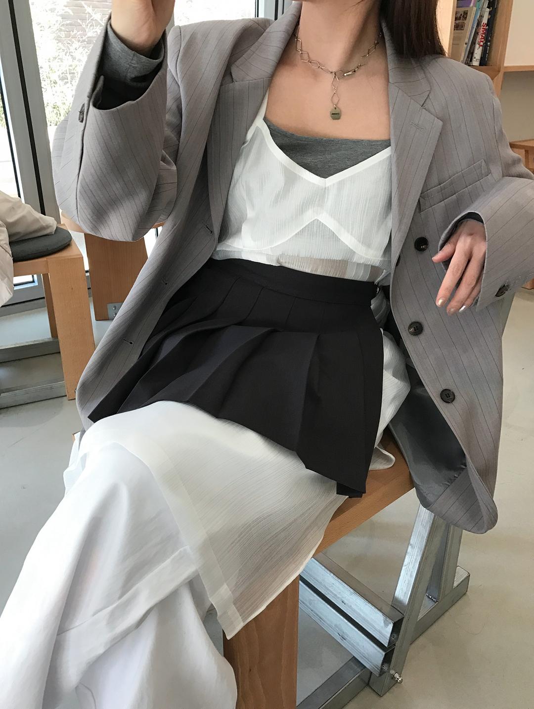 SHY DOUBLE LAYER DRESS+SKIRT, WHITE (3C)