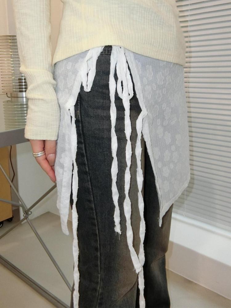 flower lap skirt (2color)