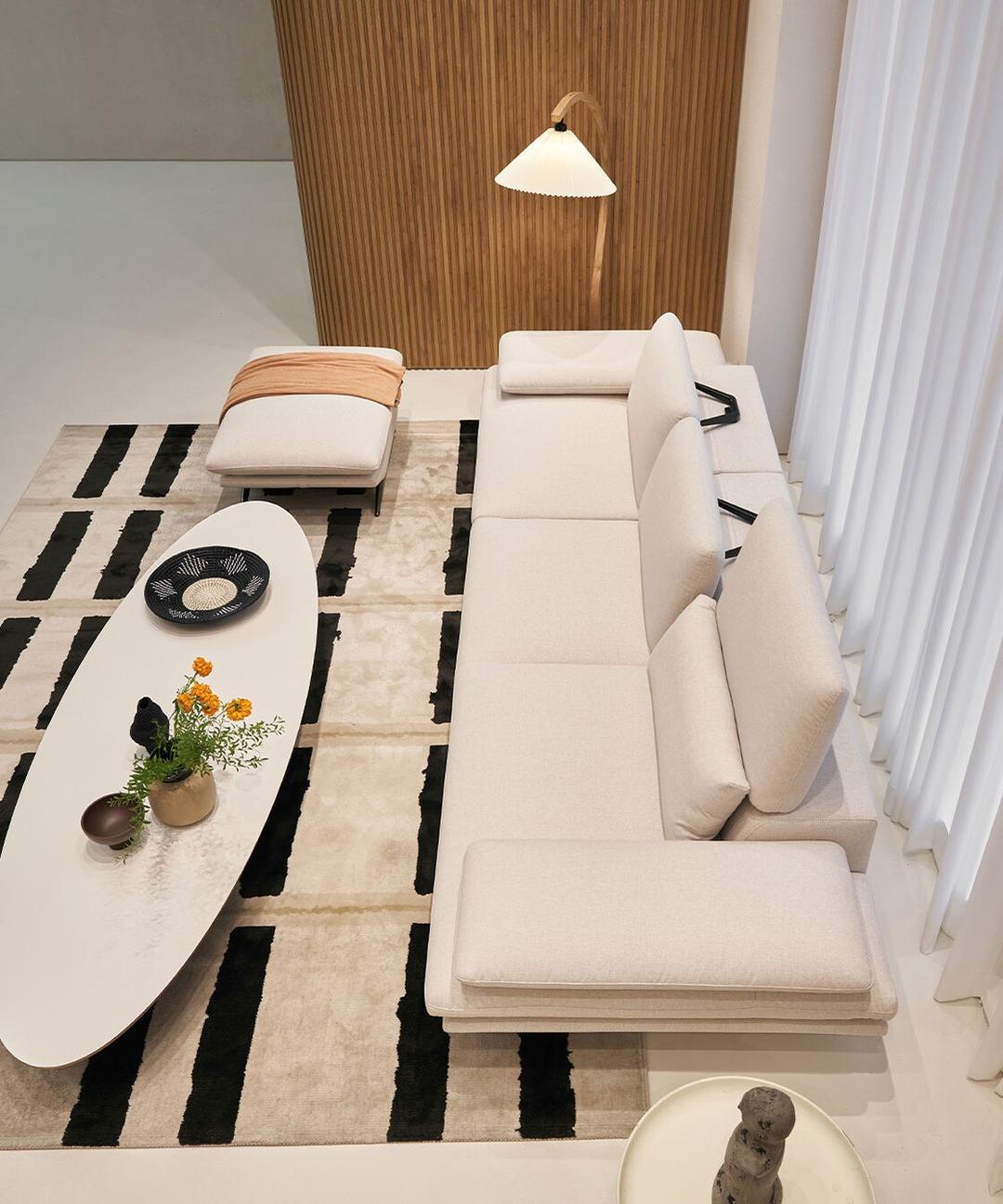 [ 도르리 ] 4인용 알함브라 패브릭 업다운 무빙소파