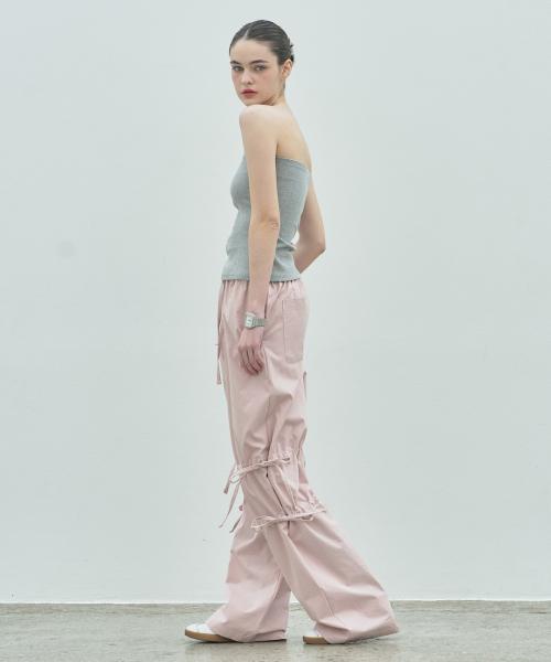 Ribbon Banding Pants_Light Pink
