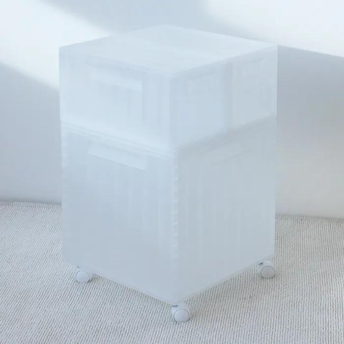 (S+S+L+바퀴)착착 쌓아 쓰는 반투명 리빙박스 테트_3colors