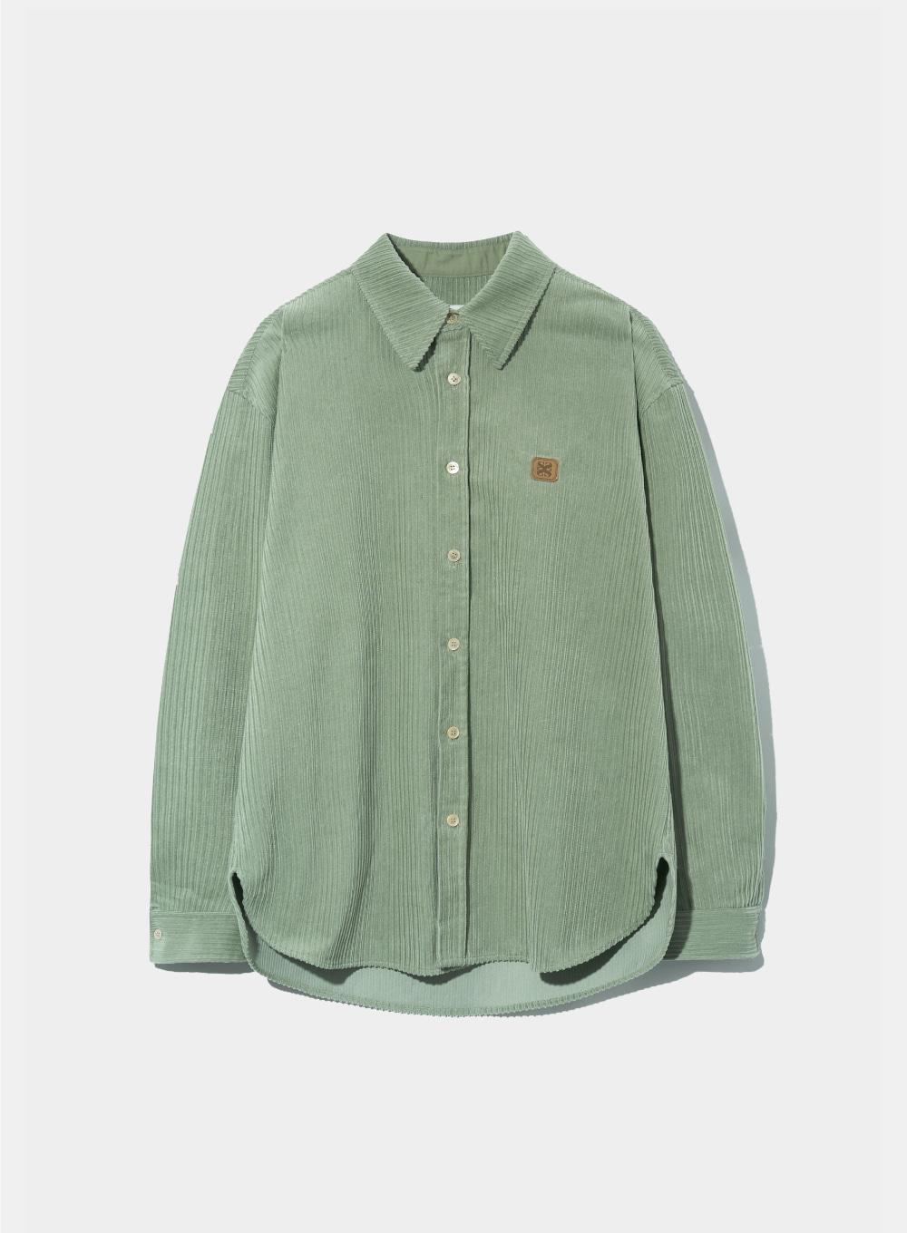 Logo Wappen Basic Corduroy Shirts - Jade Mint