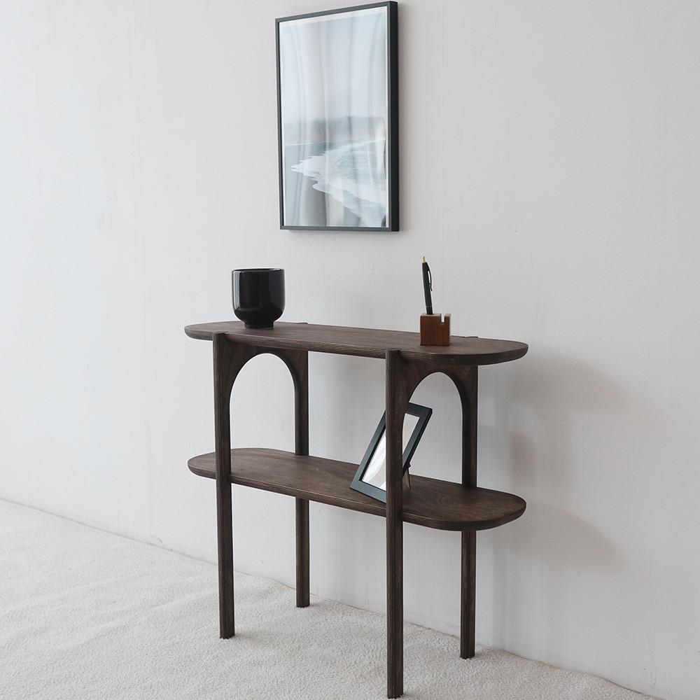 비비드커브 2단선반 자작나무 원목 수납선반 3컬러