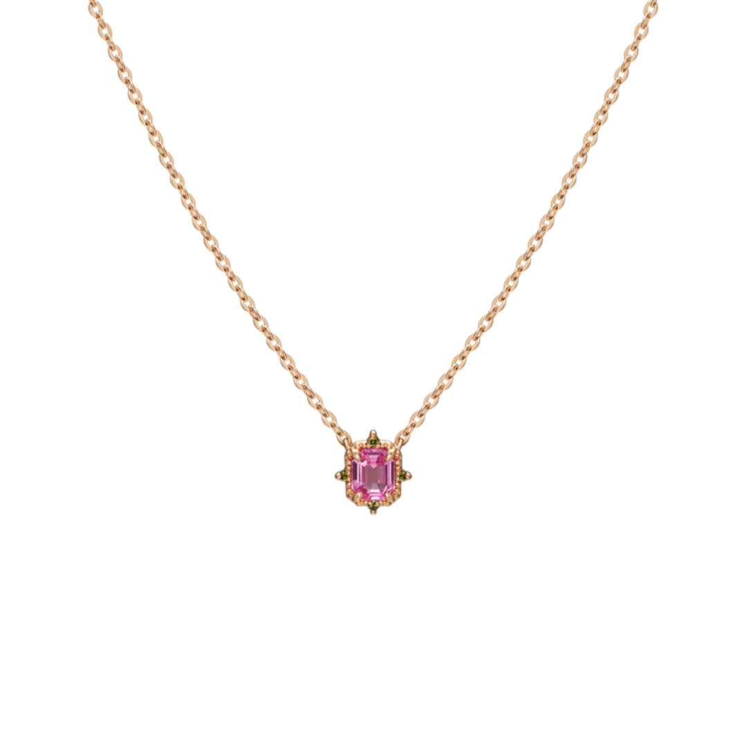 핑크사파이어 그린다이아 목걸이