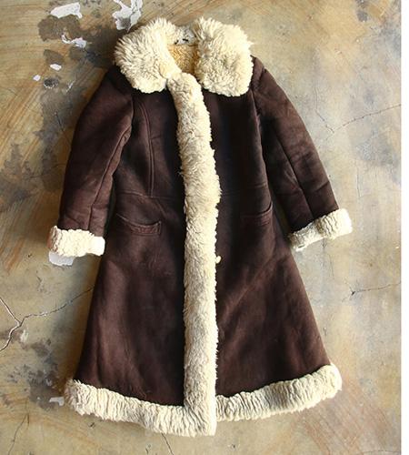 50`s Swedish Army Nubuck Leather Shearing Coat For Women