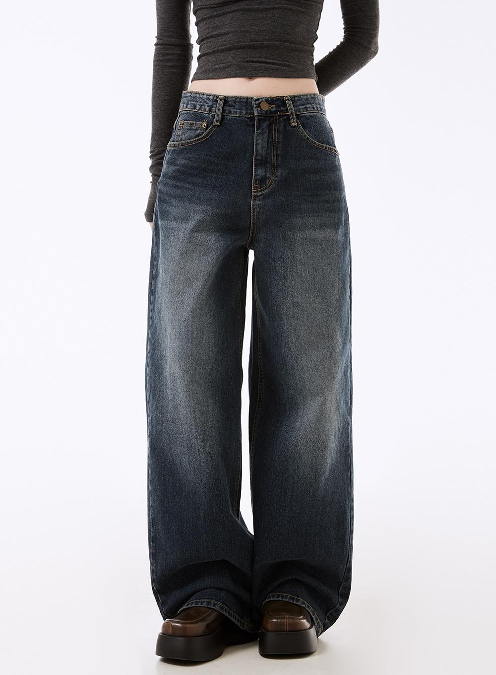 쥬르아 워싱 와이드 데님팬츠