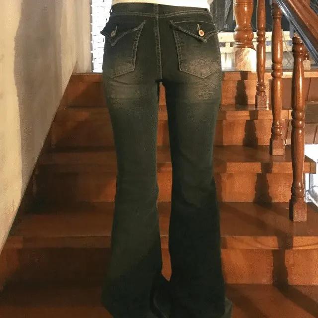 카리나 빈티지  포켓 포인티 청바지 Karina Vintage Glam Pocket Flare Denim