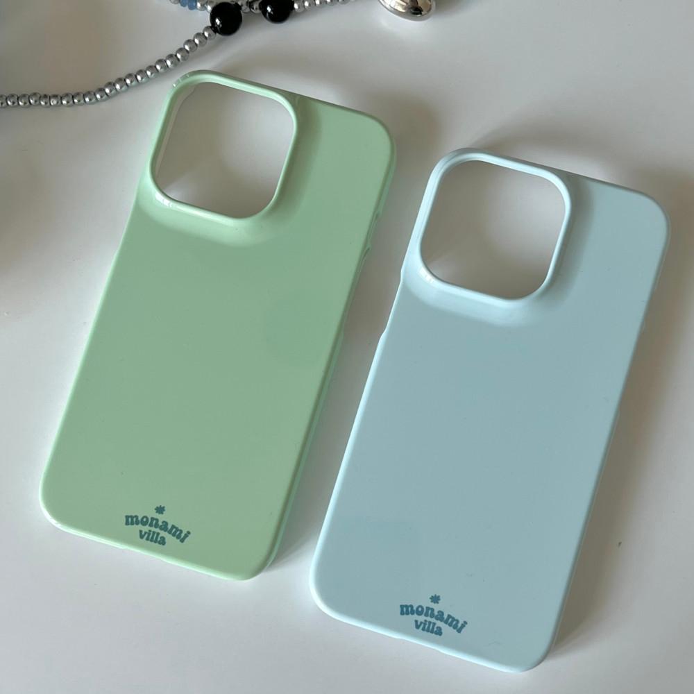 소프트 컬러 ( 베이비블루/메로나) 유광 하드 폰케이스