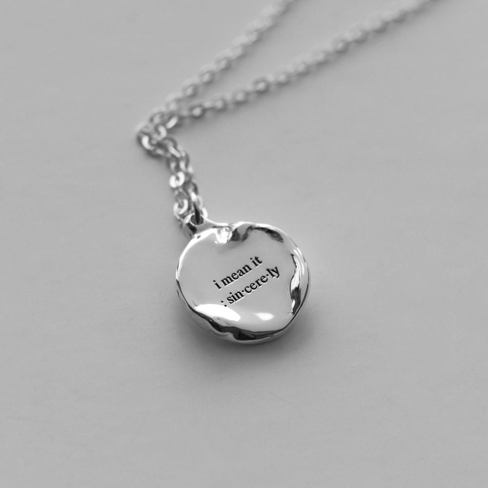 민잇 멜트 네클리스 실버 925 은 라운드 우정 커플 각인 주문제작 목걸이