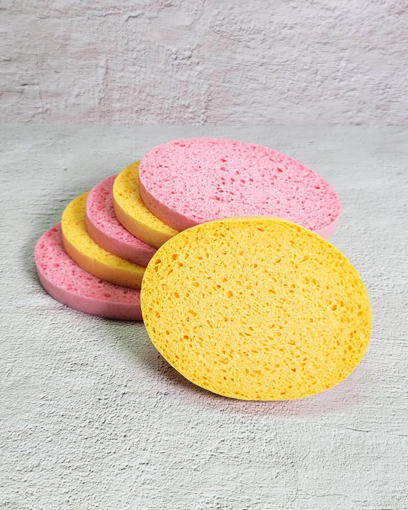 오발 셀룰로오스 친환경 원형 프랑스 스펀지 수세미 6개입